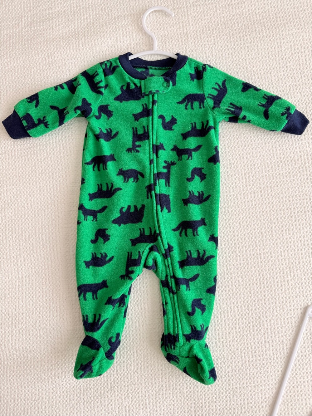 Carter's Baby Boy Fleece Footed One-Piece Pajamas w/ Animal Print